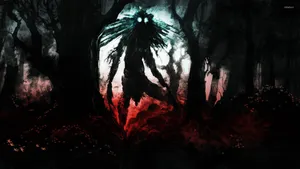 Mothman_in_ Mystic_ Forest Wallpaper