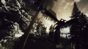 Mothman Sightingin Forest Wallpaper