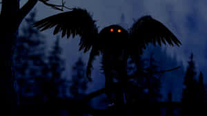 Mothman Silhouette Night Wallpaper