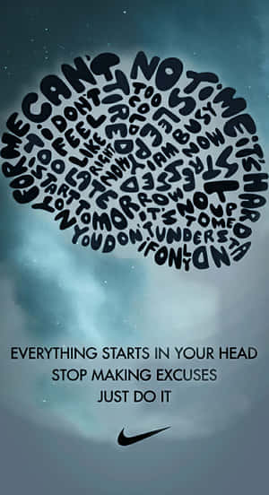 Motivational Brain Clouds Nike Ad Wallpaper