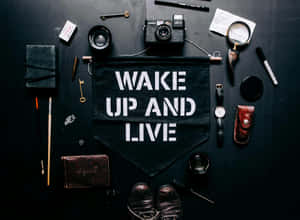 Motivational Desk Setup Wake Upand Live Wallpaper