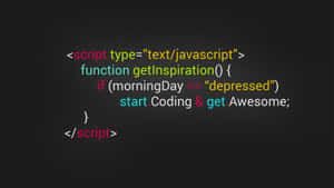 Motivational Javascript Code Snippet Wallpaper