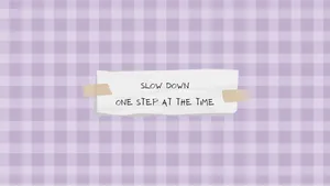 Motivational Note Purple Checkered Background Wallpaper