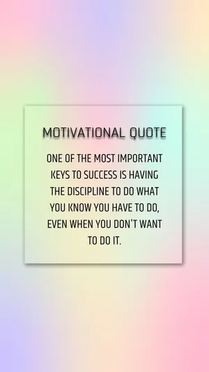 Motivational Quote Discipline Keyto Success Wallpaper