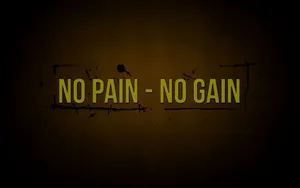 Motivational Sports Quote No Pain No Gain Wallpaper