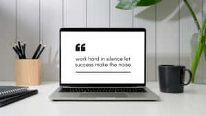 Motivational Workplace Setup Wallpaper