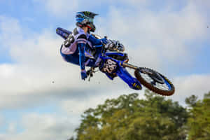 Motocross Athlete Midair Stunt38 Wallpaper