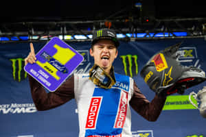 Motocross Champion Haiden Deegan Celebration Wallpaper