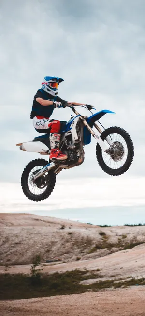 Motocross Jump Action Shot Wallpaper