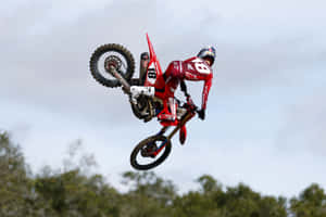 Motocross Rider Midair Stunt18 Wallpaper