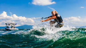 Motorboat Cable Wakeboarding Wallpaper