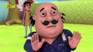 Motu Patlu Hands Up Wallpaper