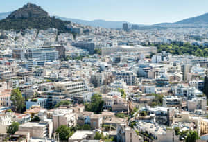 Mount Lycabettus Developed Athens Wallpaper