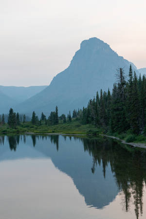 Mountain And Lake In Montana Iphone Wallpaper