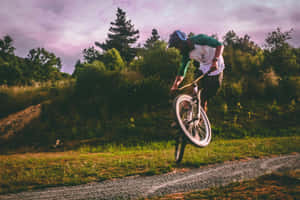 Mountain Bike Mid Air Trick Wallpaper