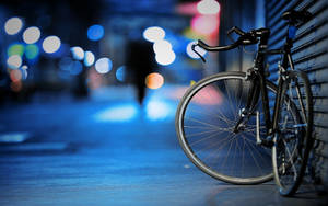 Mountain Bike With Bokeh Effect Wallpaper