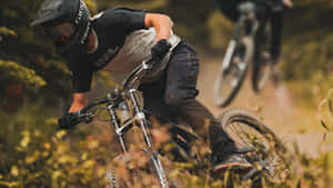 Mountain Biker Sharp Turn.jpg Wallpaper