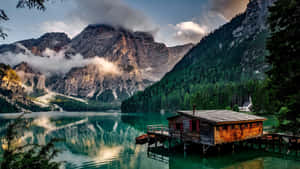 Mountain Lake Cottage Serenity.jpg Wallpaper