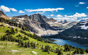 Mountain_ Lake_ Valley_ View_ National_ Park Wallpaper