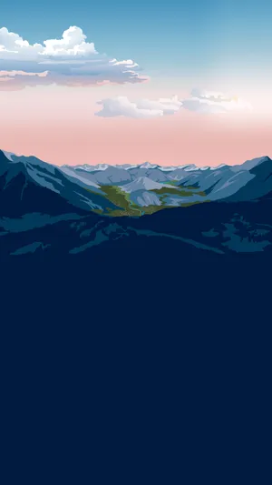 Mountain Landscape Art Smartphone Background Wallpaper