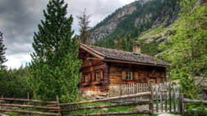 Mountain_ Log_ Cabin_ Scenery.jpg Wallpaper