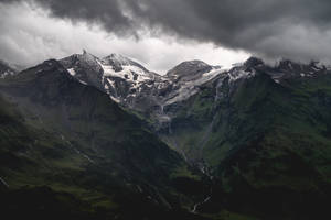 Mountain Snow Dark 4k Wallpaper