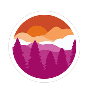 Mountain Sunset Vector Illustration Wallpaper