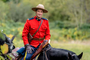 Mountieon Horseback Smiling Wallpaper