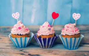 Mouthwatering Cupcake On Sparkling Background Wallpaper