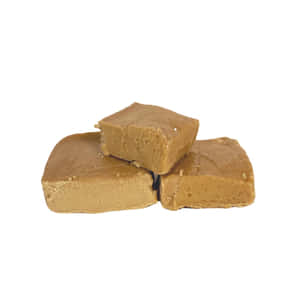 Mouthwatering Penuche Fudge On Wooden Table Wallpaper