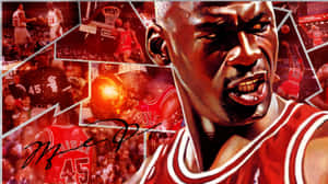 Move Ahead With Confidence In Red Jordan Wallpaper