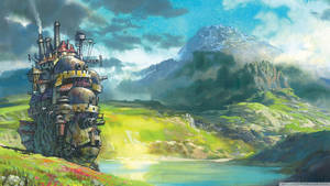 Moving Castle Cartoon Drawing Wallpaper