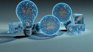 Moving Desktop Ice Bulbs Wallpaper