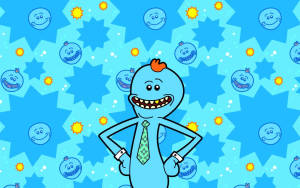 Mr Meeseeks As Office Boy Wallpaper