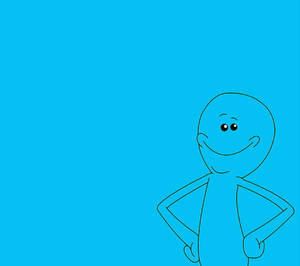 Mr Meeseeks In Blue Drawing Wallpaper