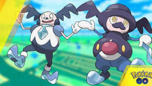 Mr Mime And Mr Rime Enjoying A Breezy Day Wallpaper