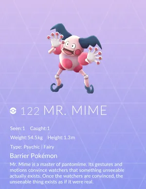 Mr Mime Description And Stats Wallpaper