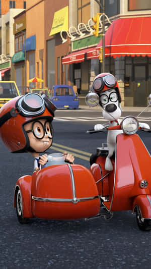 Mr Peabody Sherman Scooter Adventure Wallpaper