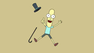 Mr. Poopybutthole From The Hit Animated Series, Rick And Morty, Posing Happily On A Cosmic Background. Wallpaper