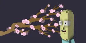 Mr. Poopybutthole In His Iconic Joyful Pose Wallpaper