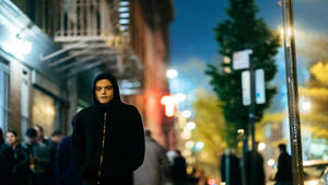 Mr. Robot Elliot At Night Street Wallpaper