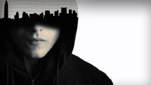 Mr. Robot Hood City Silhouette Artwork Wallpaper