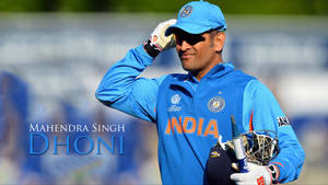 Ms Dhoni Hd Captioned Wallpaper