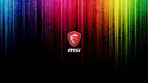 Msi Logo In A Rainbow Spectrum Of Colors Wallpaper