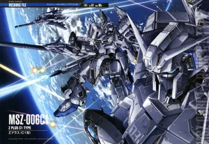 Msz-006c1 Z Plus Encasing The Iconic Mobile Suit In Sleek Black Armour Wallpaper