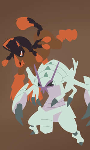 Mudsdale And Golisopod Phone Wallpaper