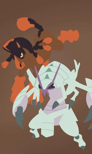 Mudsdale And Golisopod Phone Wallpaper