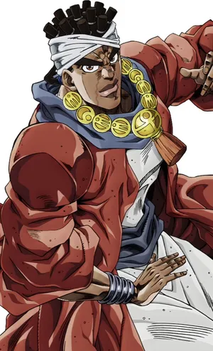 Muhammad Avdol Posing In A Heroic Stance Wallpaper