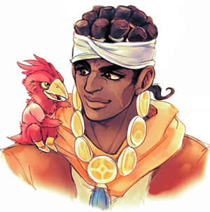 Muhammad Avdol, The Fire Magician Of Jojo's Bizarre Adventure Series Wallpaper