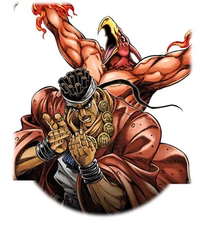 Muhammad Avdol Unleashing His Stand Power, Magician's Red Wallpaper